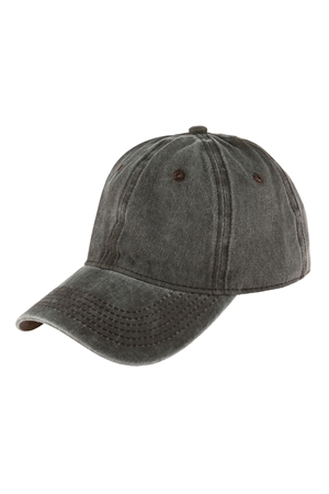 S27-7-5-HDT3232BR-ACID WASHED UNISEX CAP-BROWN/6PCS