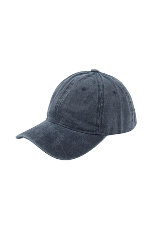 S3-1-2-HDT3232DBL - ACID WASHED BASEBALL CAP-DARK BLUE/6PCS