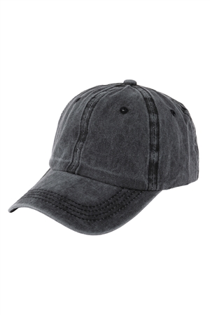 S29-8-4-HDT3232GY-ACID WASHED BASEBALL CAP-GRAY/6PCS