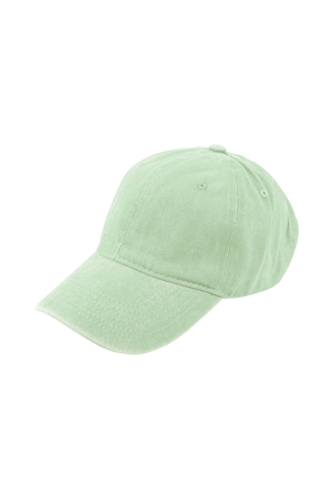 S3-1-2-HDT3232MN - ACID WASHED BASEBALL CAP-MINT/6PCS