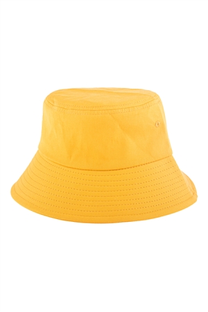 S29-1-4-HDT3236YW-PLAIN BUCKET HAT-YELLOW/6PCS