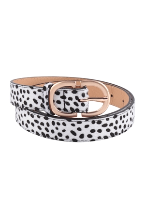 S28-3-2-HDT3717CHT - DOUBLE BUCKLE FASHION LEATHER BELT - CHEETAH/6PCS