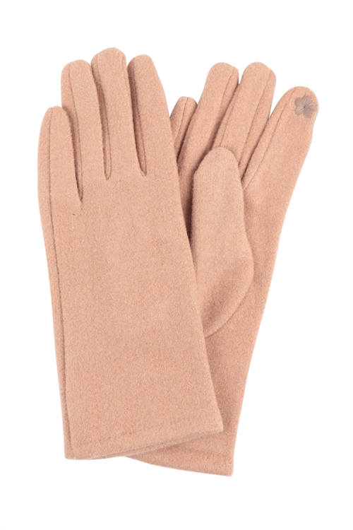 S3-4-2-HDV3825BR - FELT SMART TOUCH GLOVES-BROWN/6PCS (NOW $2.00 ONLY!)