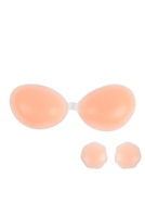 S19-12-1-HDX3967/B - ADHESIVE SILICONE REUSABLE STRAPLESS NU BRA-CUP B WITH NIPPLE TAPE/3SETS