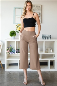 S35-1-1-HM-EP6733-10-MC - WIDE WAISTBAND SOLID CULOTTES PANTS WITH SIDE POCKET- MOCHA 2-2-2