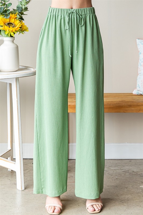 S35-1-1-HM-EP6758-10-AVCD - SOLID CASUAL PANTS WITH SIDE POCKET- AVOCADO 2-2-2