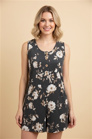 HM-EP6771-21-BK-CONVERTIBLE SLEEVE BLOUSE FEATURING GINGHAM PRINT,  AND CURVED HEM-BLACK-2-2-2