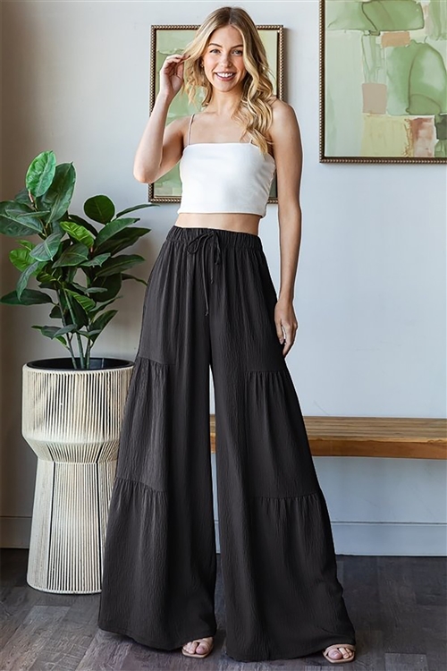 HM-EP6840-10-BK-OVER WIDE LEG SOLID PANTS WITH ELASTIC BAND AND SIDE POCKETS-BLACK-2-2-2