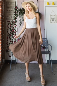 S35-1-1-HM-ES6701-10-COF - SOLID MAXI SKIRT WITH SIDE POCKET- COFFEE 2-2-2