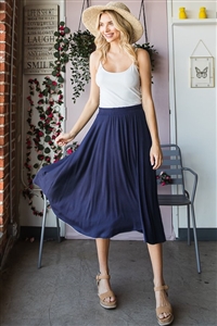 S35-1-1-HM-ES6701-10-DKNV - SOLID MAXI SKIRT WITH SIDE POCKET- DK NAVY 2-2-2