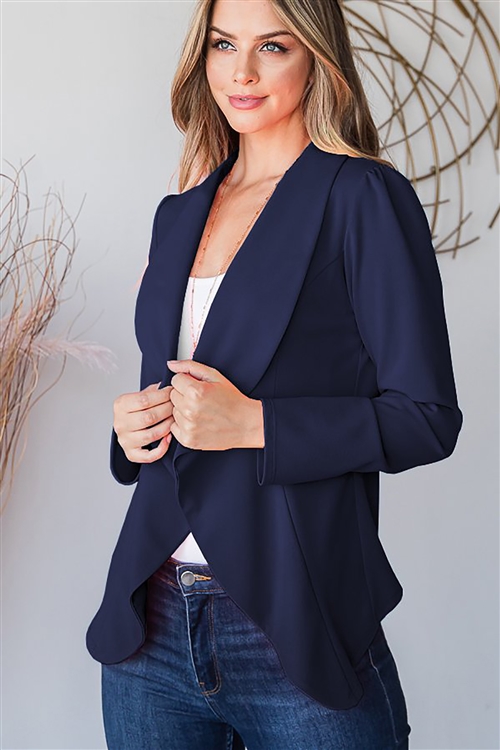 HM-SJ1206-17X-NV-PLUS SIZE LONG SLEEVE SOLID OPEN BLAZERS-NAVY-2-2-2