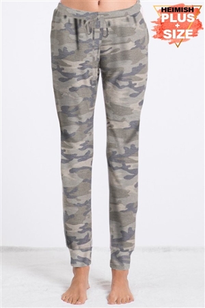 S35-1-1-HM-SP1085-18X-OV - PLUS SIZE CAMO PRINT JOGGER PANTS WITH WAIST BAND- OLIVE 2-2-2