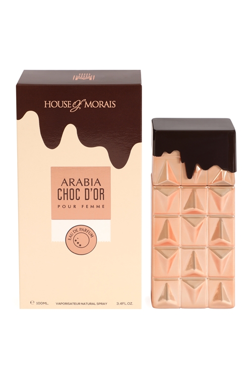 PLT-1-56-HM032 - ARABIA CHOC D'OR POUR FEMME SPRAY PERFUME EAU DE PARFUM FOR WOMEN - 100ML/3.4FL.OZ./3PCS