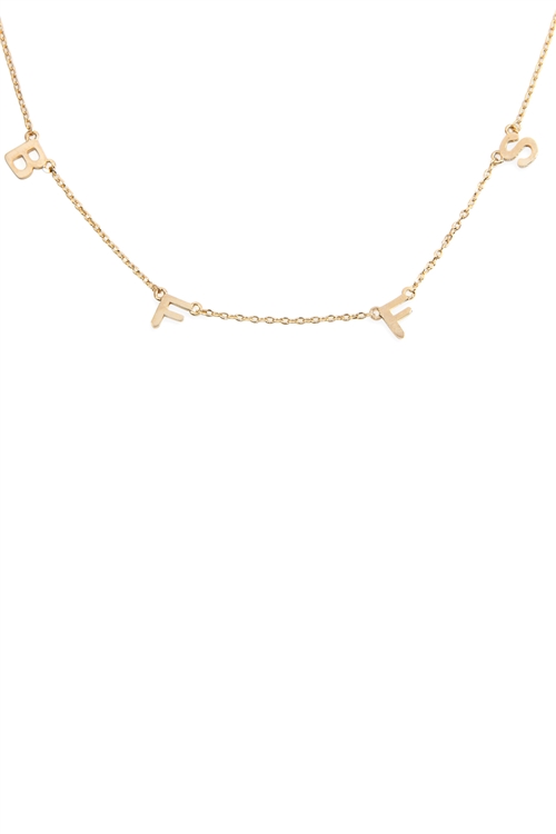 S24-2-3-INA547BFGD - BFFS CHAIN NECKLACE - GOLD/1PC