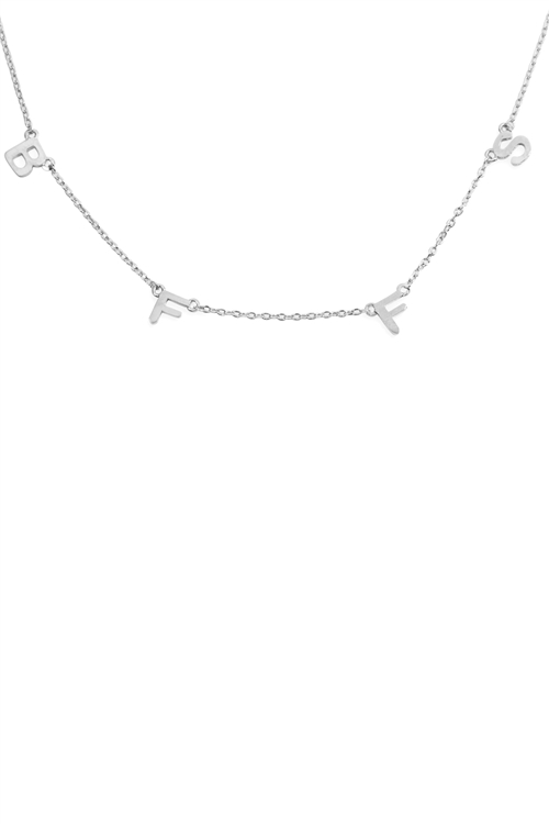 S24-2-3-INA547BFRH - BFFS CHAIN NECKLACE - SILVER/1PC