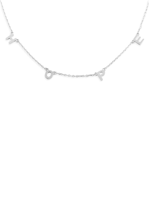 S24-2-3-INA547HORH- HOPE CHAIN NECKLACE - SILVER/1PC