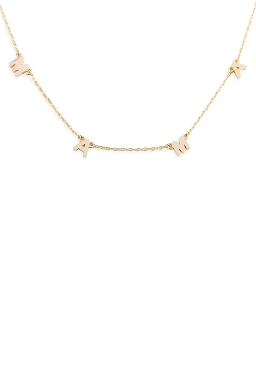 S24-2-3-INA547MAGD - MAMA CHAIN NECKLACE - GOLD/1PC
