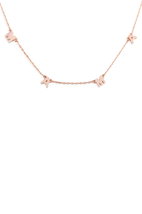 S17-3-3-INA547MARG- MAMA CHAIN NECKLACE - ROSE GOLD/1PC