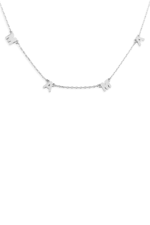 S17-3-3-INA547MARH - MAMA CHAIN NECKLACE - SILVER/1PC