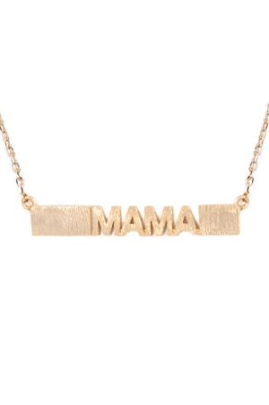 A2-3-4-INA821MABG - "MAMA" LETTER BAR INITIALS NECKLACE /1PC