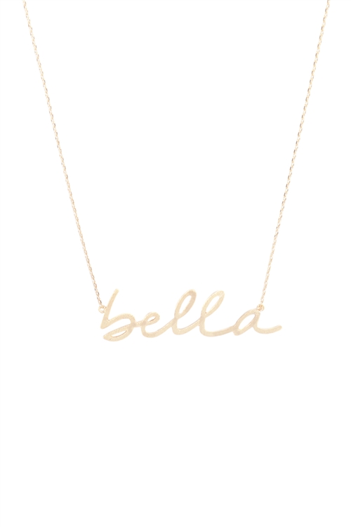 237-K-INA984BG-BELLA PENDANT NECKLACE-GOLD/6PCS