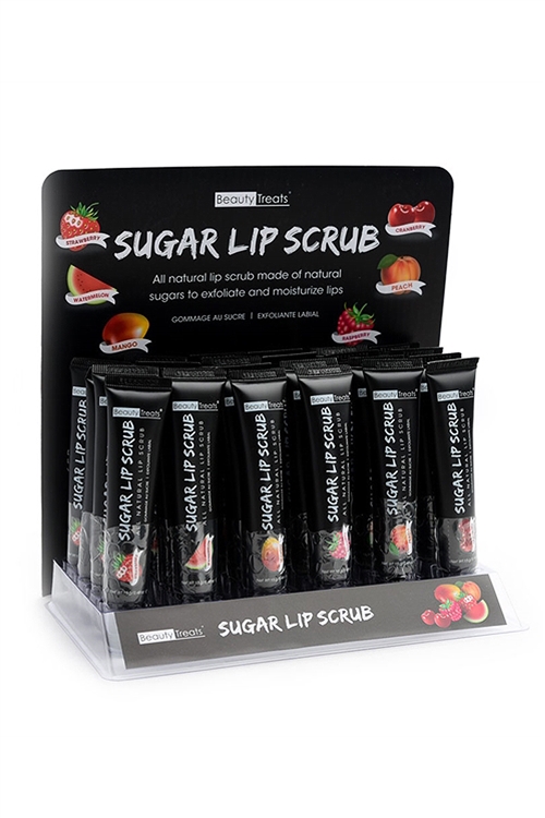 S27-3-4-125 BEAUTY TREATS SUGAR LIP SCRUB/24PCS