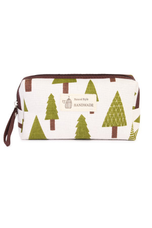 S24-7-4-J122-4  GREEN TREE COSMETIC POUCH/6PCS