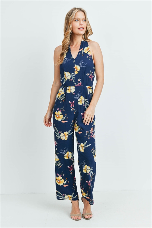 BLK-6-3-J59765-NV-A - SPRING FLORAL JUMPSUIT- NAVY 6-2-2