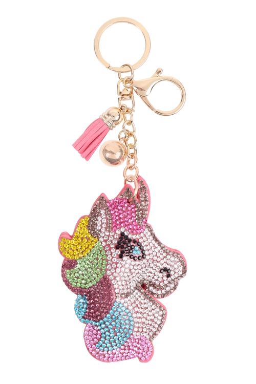 S26-9-2-KC380X106 - CUTE PONY TASSEL KEYCHAIN/1PC