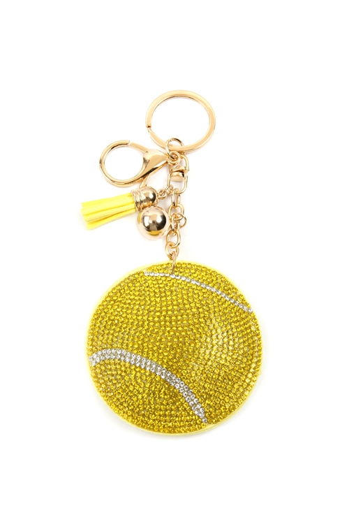 S28-7-3-KC380X249 - SPORTS TENNIS BALL KEYCHAIN/1PC