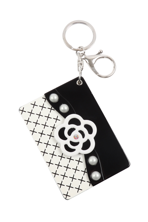 S20-10-5-KC417X045- WALLET STYLE W/ MIRROR KEYCHAIN/1PC