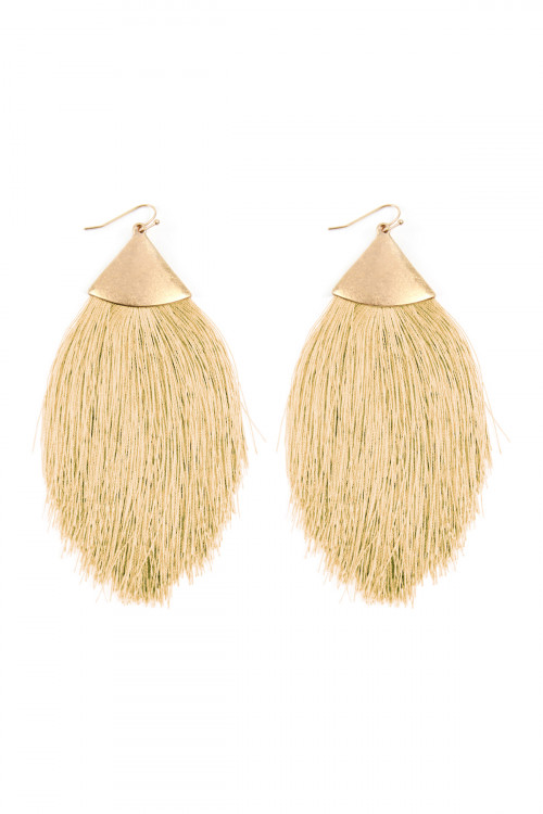 A3-2-2-KE7026WGSA SAND TASSEL DROP EARRINGS/1PAIR