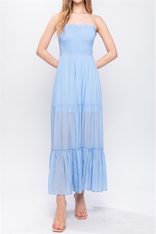 S39-1-1-LT-4833DM-BL - STRAPLESS MAXI DRESS- BLUE 2-2-2