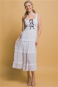 S39-1-1-LT-4920DN-WHT - BOW STRAP TIERED MIDI DRESS- WHITE 2-2-2