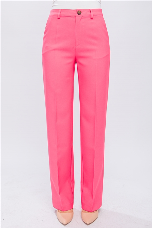 S39-1-1-LT-6831PD-CRLPK - FORMAL STRAIGHT LEG BLAZER PANTS- CORAL PINK 2-2-2