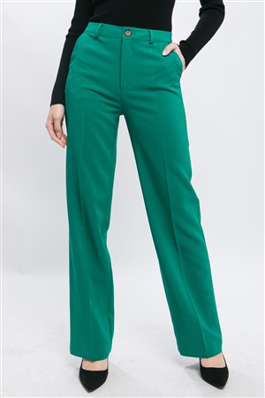 S39-1-1-LT-6831PD-EME - FORMAL STRAIGHT LEG BLAZER PANTS- EMERALD 2-2-2