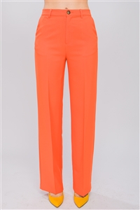 S39-1-1-LT-6831PD-OR - FORMAL STRAIGHT LEG BLAZER PANTS- ORANGE 2-2-2