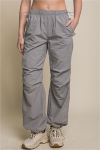 S39-1-1-LT-6853PH-GY - LOOSE FIT PARACHUTE PANTS- GREY 2-2-2