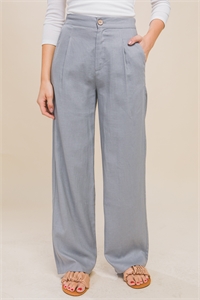 S39-1-1-LT-6881PH-GY - LINEN FRONT CREASED PANTS- GREY 2-2-2