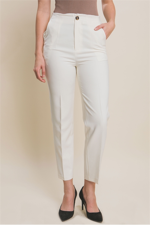 S39-1-1-LT-6886PH-IV - FULL-LENGTH VERTIGO BLAZER PANTS- IVORY 2-2-2