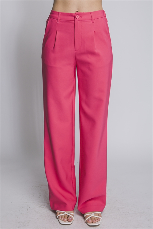 S39-1-1-LT-6888PN-FCH - FULL-LENGTH VERTIGO BLAZER PANTS- FUCHSIA 2-2-2