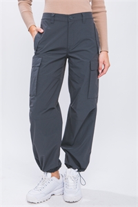 S39-1-1-LT-6889PH-SLT - CARGO PANTS WITH ELASTIC WAIST BAND- SLATE 2-2-2