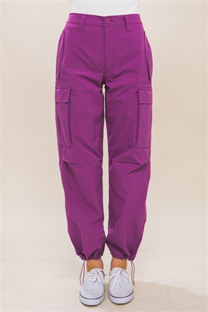 S39-1-1-LT-6889PH-VIO - CARGO PANTS WITH ELASTIC WAIST BAND- VIOLET 2-2-2