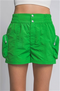 S39-1-1-LT-6903PH-APL - CARGO SHORTS WITH PUFFY SIDE POCKETS- APPLE 2-2-2