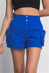 S39-1-1-LT-6903PH-AZR - CARGO SHORTS WITH PUFFY SIDE POCKETS- AZURE 2-2-2