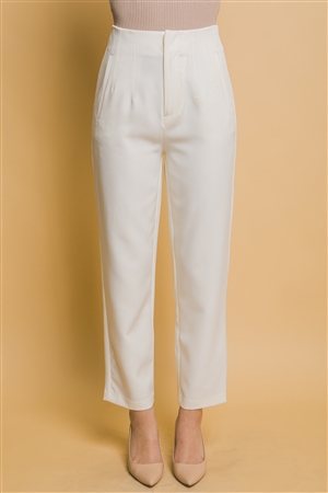 S39-1-1-LT-6938PH-IV - HIGH WAISTED DRESS PANTS- IVORY 2-2-2