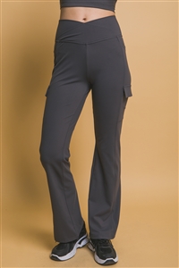 S39-1-1-LT-6968PN-CLGY - FLARED CARGO LEGGINGS- COAL GREY 2-2-2