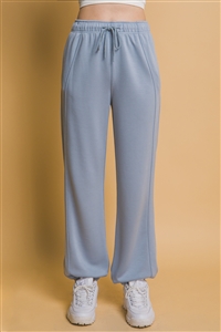 S39-1-1-LT-6991PN-BLSTN - CLASSIC CINCHED -CUFF SWEATPANTS- BLUE STONE 2-2-2