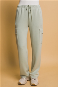 S39-1-1-LT-6992PN-OVSTN - MID- RISE CARGO SWEATPANTS- OLIVE STONE 2-2-2