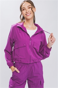 S39-1-1-LT-80105JN-VIO - WINDBREAKER HOODED ZIP UP JACKET- VIOLET 2-2-2